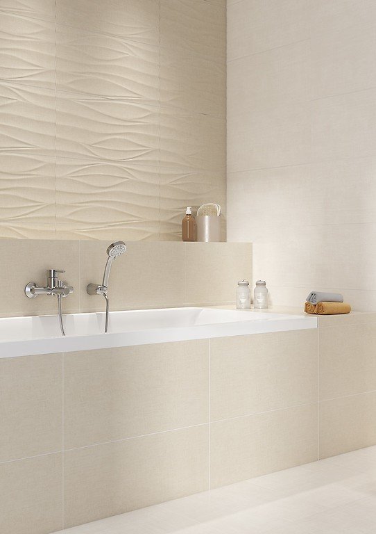#Koupelna #Moderní styl #béžová #krémová #Velký formát #Matný obklad #700 - 1000 Kč/m2